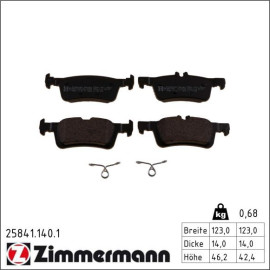 Bremsbelagsatz, Scheibenbremse 25841.140.1 Bremsbelagsatz, Scheibenbremse 25841.140.1