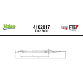 Seilzug, Kupplungsbetätigung 4102017 Seilzug, Kupplungsbetätigung 4102017