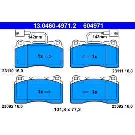 Bremsbelagsatz, Scheibenbremse 13.0460-4971.2 Bremsbelagsatz, Scheibenbremse 13.0460-4971.2