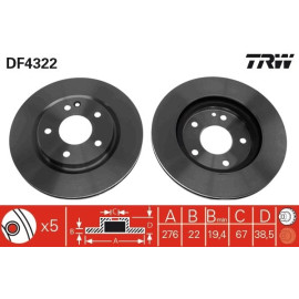 Bremsscheibe DF4322