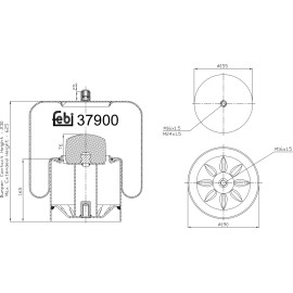 FEBI BILSTEIN 37900 Federbalg, Luftfederung FEBI BILSTEIN 37900 Federbalg, Luftfederung