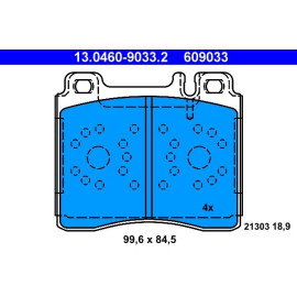 Bremsbelagsatz, Scheibenbremse 13.0460-9033.2