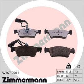 Bremsbelagsatz, Scheibenbremse 24367.990.1 Bremsbelagsatz, Scheibenbremse 24367.990.1