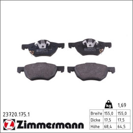 Bremsbelagsatz, Scheibenbremse 23720.175.1 Bremsbelagsatz, Scheibenbremse 23720.175.1