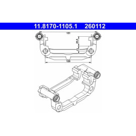 Halter, Bremssattel 11.8170-1105.1