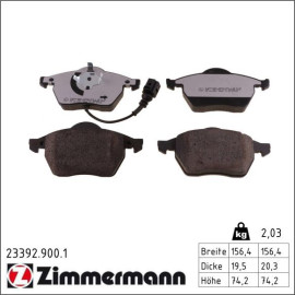 Bremsbelagsatz, Scheibenbremse 23392.900.1 Bremsbelagsatz, Scheibenbremse 23392.900.1