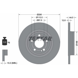 Textar 92323203 Bremsscheibe PRO Textar 92323203 Bremsscheibe PRO