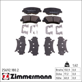 Bremsbelagsatz, Scheibenbremse 25692.180.2 Bremsbelagsatz, Scheibenbremse 25692.180.2