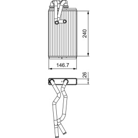 Wärmetauscher, Innenraumheizung 811525