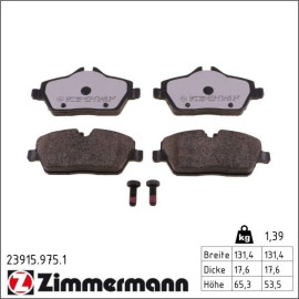 Zimmermann 23915.975.1 Bremsbelagsatz, Scheibenbremse rd:z Zimmermann 23915.975.1 Bremsbelagsatz, Scheibenbremse rd:z