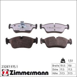 Bremsbelagsatz, Scheibenbremse 23287.975.1 Bremsbelagsatz, Scheibenbremse 23287.975.1