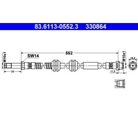Bremsschlauch 83.6113-0552.3