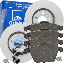 ATE 24.0130-0175.1 Bremsscheibe 321mm + 13.0460-7201.2 Bremsbeläge inkl. Warnkontakt für AUDI A8, A6 ATE 24.0130-0175.1 Bremsscheibe 321mm + 13.0460-7201.2 Bremsbeläge inkl. Warnkontakt für AUDI A8, A6