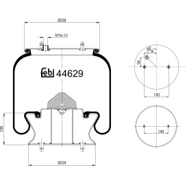 FEBI BILSTEIN 44629 Federbalg, Luftfederung