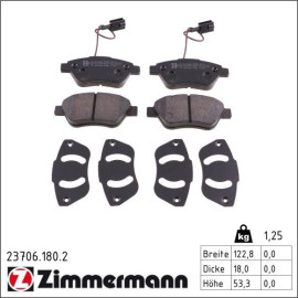 Bremsbelagsatz, Scheibenbremse 23706.180.2 Bremsbelagsatz, Scheibenbremse 23706.180.2