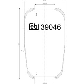FEBI BILSTEIN 39046 Federbalg, Luftfederung FEBI BILSTEIN 39046 Federbalg, Luftfederung