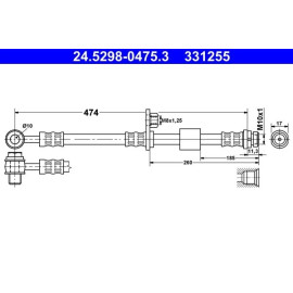 Bremsschlauch 24.5298-0475.3