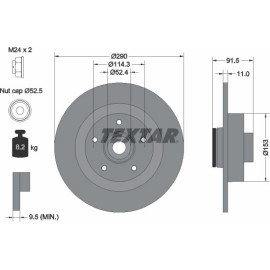 Textar 92316503 Bremsscheibe PRO Textar 92316503 Bremsscheibe PRO
