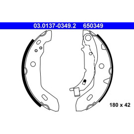 Bremsbackensatz 03.0137-0349.2 Bremsbackensatz 03.0137-0349.2