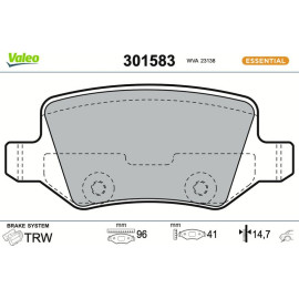Valeo 301583 Bremsbelagsatz, Scheibenbremse ESSENTIAL Valeo 301583 Bremsbelagsatz, Scheibenbremse ESSENTIAL
