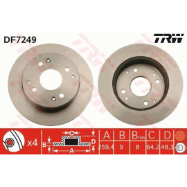 Bremsscheibe DF7249 Bremsscheibe DF7249