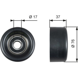 Umlenk-/Führungsrolle, Keilrippenriemen T38028 Umlenk-/Führungsrolle, Keilrippenriemen T38028