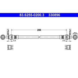 Bremsschlauch 83.6255-0200.3