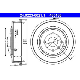 Bremstrommel 24.0223-0021.1