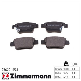 Bremsbelagsatz, Scheibenbremse 23620.165.1 Bremsbelagsatz, Scheibenbremse 23620.165.1