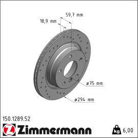 Bremsscheibe 150.1289.52 Bremsscheibe 150.1289.52
