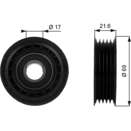 Umlenk-/Führungsrolle, Keilrippenriemen T36189 Umlenk-/Führungsrolle, Keilrippenriemen T36189