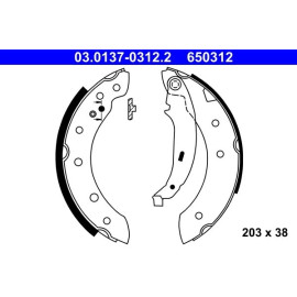 Bremsbackensatz 03.0137-0312.2 Bremsbackensatz 03.0137-0312.2
