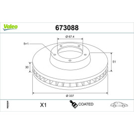 Bremsscheibe 673088 Bremsscheibe 673088