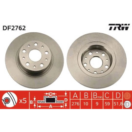 Bremsscheibe DF2762 Bremsscheibe DF2762