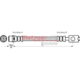 Metzger 4110262 Bremsschlauch Metzger 4110262 Bremsschlauch