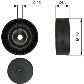 Umlenk-/Führungsrolle, Keilrippenriemen T38071 Umlenk-/Führungsrolle, Keilrippenriemen T38071