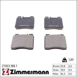 Bremsbelagsatz, Scheibenbremse 21303.188.1 Bremsbelagsatz, Scheibenbremse 21303.188.1