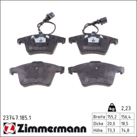 Bremsbelagsatz, Scheibenbremse 23747.185.1 Bremsbelagsatz, Scheibenbremse 23747.185.1