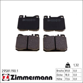 Bremsbelagsatz, Scheibenbremse 29581.190.1 Bremsbelagsatz, Scheibenbremse 29581.190.1