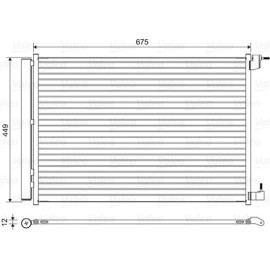 VALEO 814468 Klimakondensator mit Trockner, Aluminium, 449mm