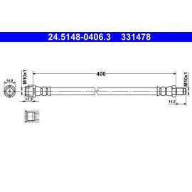 Bremsschlauch 24.5148-0406.3