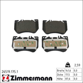 Bremsbelagsatz, Scheibenbremse 26519.175.1 Bremsbelagsatz, Scheibenbremse 26519.175.1