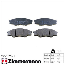 Bremsbelagsatz, Scheibenbremse 24567.155.1 Bremsbelagsatz, Scheibenbremse 24567.155.1