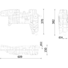 Ausgleichsbehälter, Kühlmittel CRT 250 000S Ausgleichsbehälter, Kühlmittel CRT 250 000S