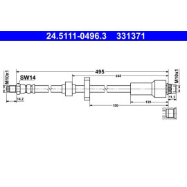 Bremsschlauch 24.5111-0496.3