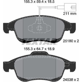 Bremsbelagsatz, Scheibenbremse 2518001 Bremsbelagsatz, Scheibenbremse 2518001