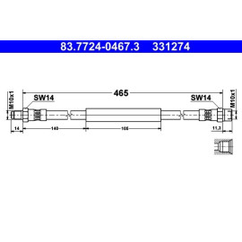 Bremsschlauch 83.7724-0467.3