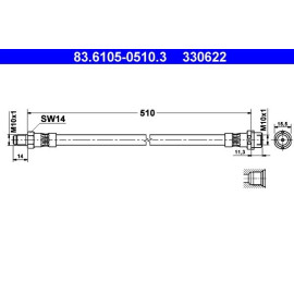 Bremsschlauch 83.6105-0510.3