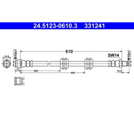 Bremsschlauch 24.5123-0610.3