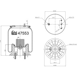 FEBI BILSTEIN 47553 Federbalg, Luftfederung FEBI BILSTEIN 47553 Federbalg, Luftfederung